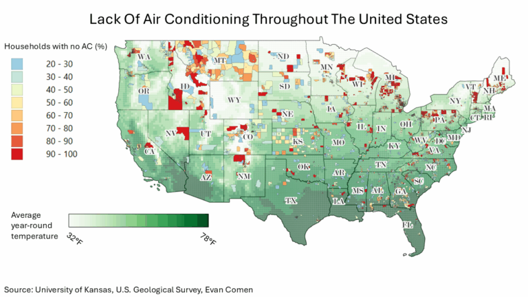 Which Of America’s Hottest Cities Still Lack Air Conditioning?
